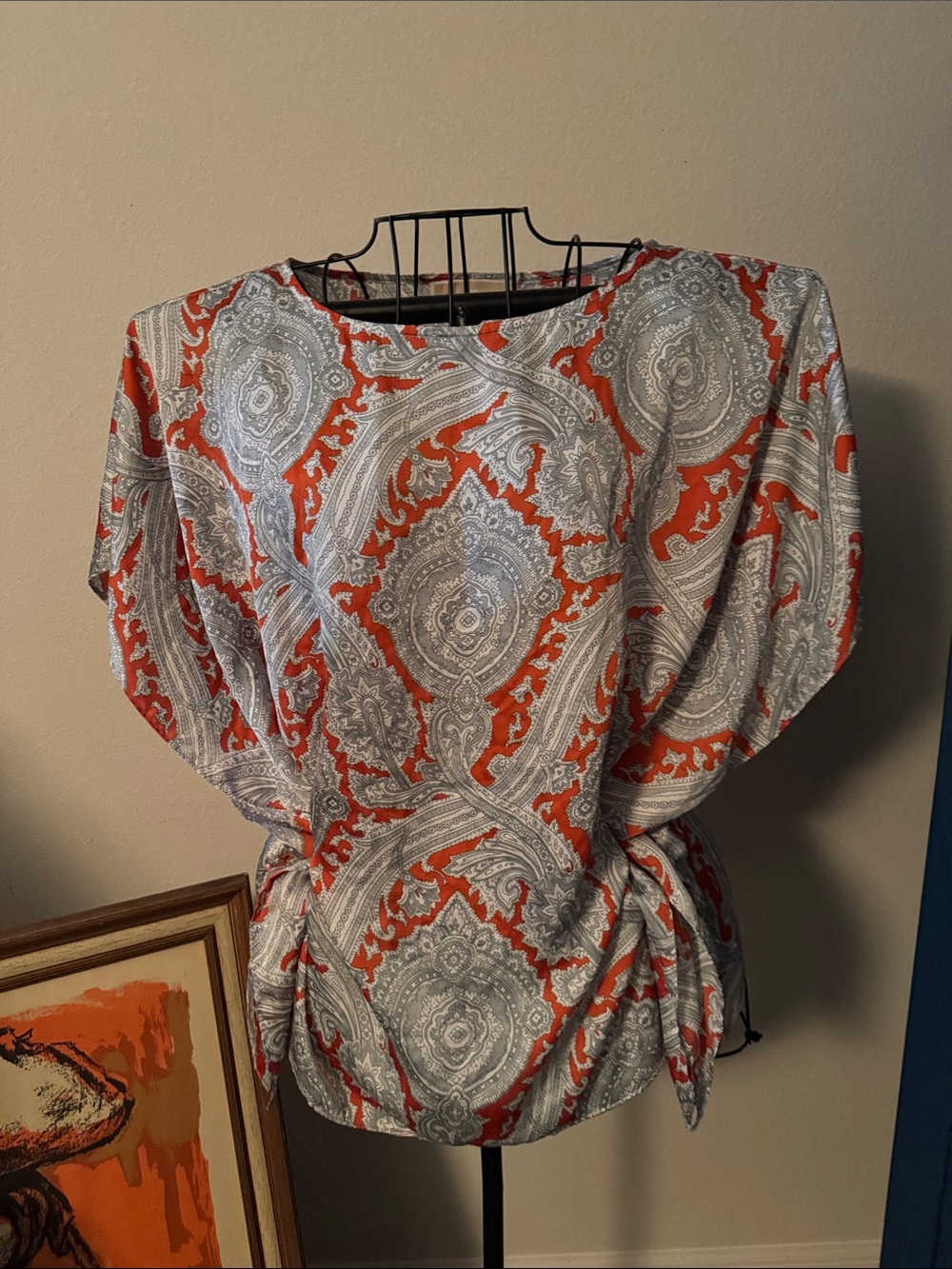 Michael Kors Women’s Orange and Gray Tunic Top